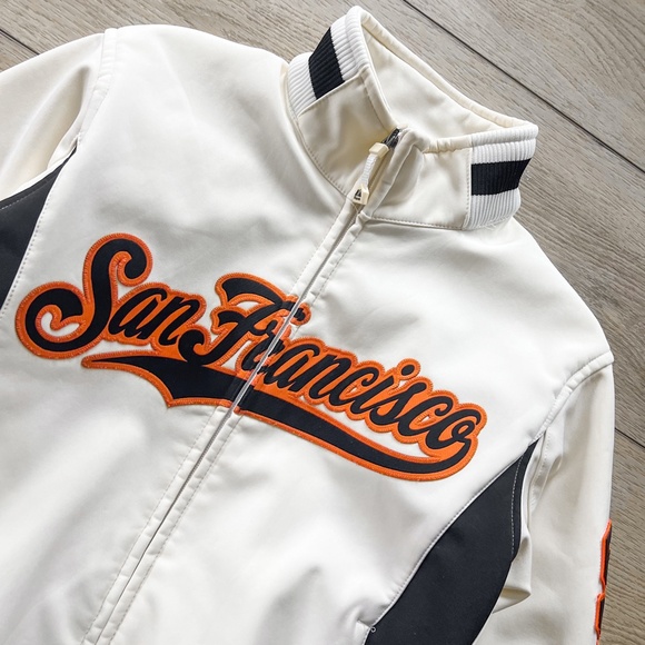 True Vintage Y2K San Francisco Giants MLB Softshell Majestic Jacket - Picture 4 of 10